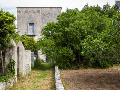 Ci troviamo cos� in un ambiente arricchito da aiuole con cespugli di rose, alberi da frutto e arbusti che nascondono la facciata dell�edifico padronale: quest�ultimo, seppur visibilmente in disuso, conserva i suoi tratti seicenteschi